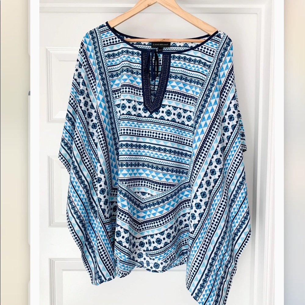Lane Bryant Blue Beach Coverup Swim Top Size 18/20